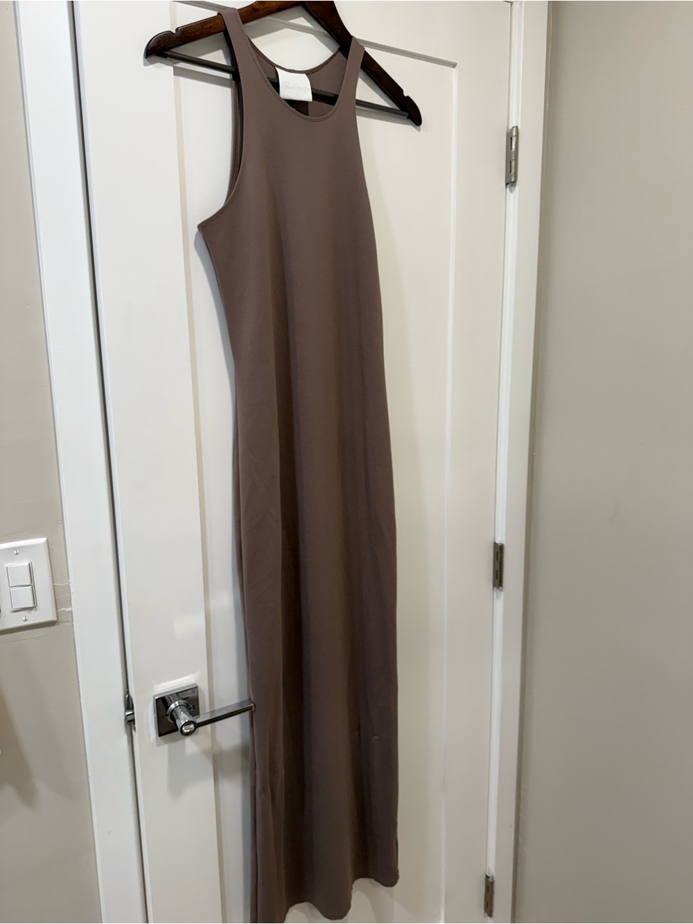 Paris Georgia Taupe Frederick Maxi Dress Small